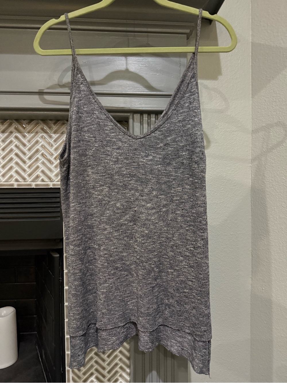 Forever 21 Heather Gray V-Neck Spaghetti Strap Tank